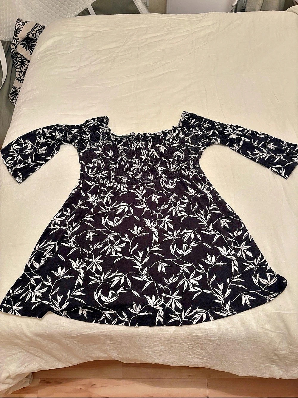 ASOS Floral Mini Dress Black